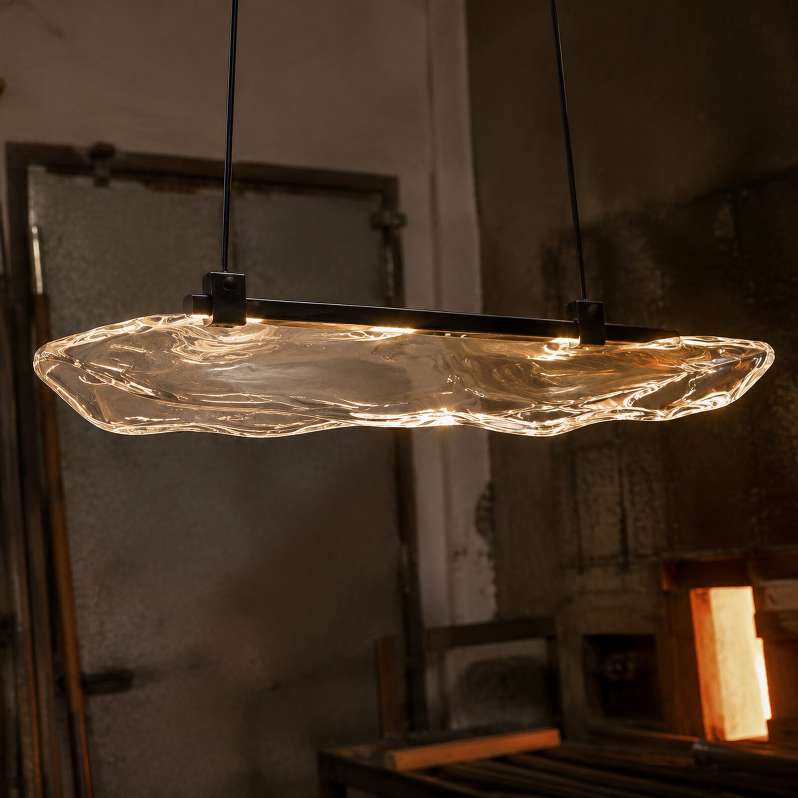 Onda: Single pendant, lit.